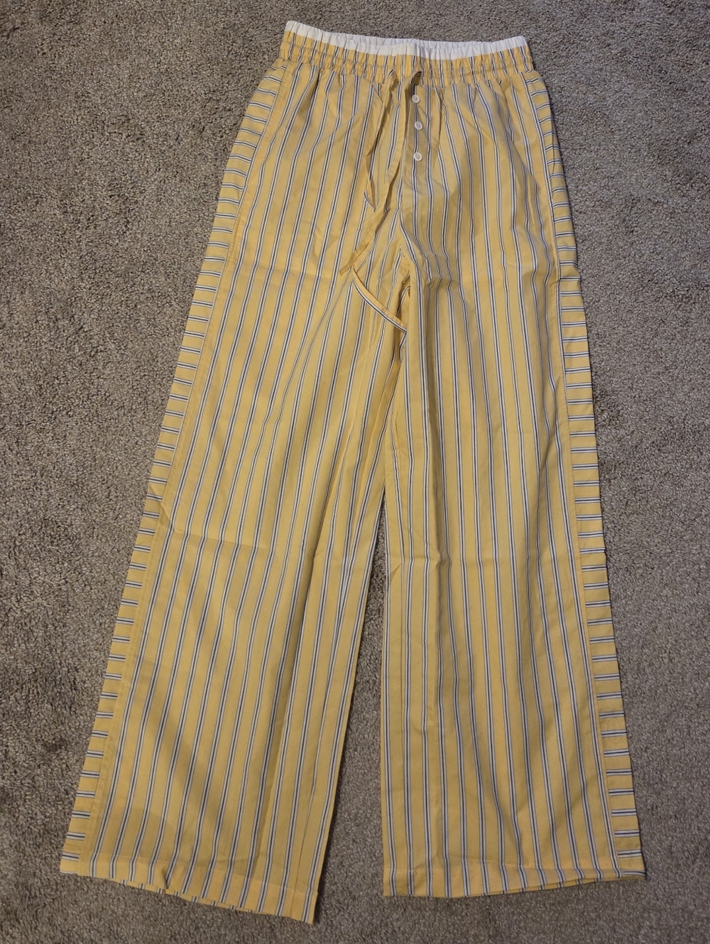 NEW Women’s Yellow Stripe Wide-Leg Track Pants